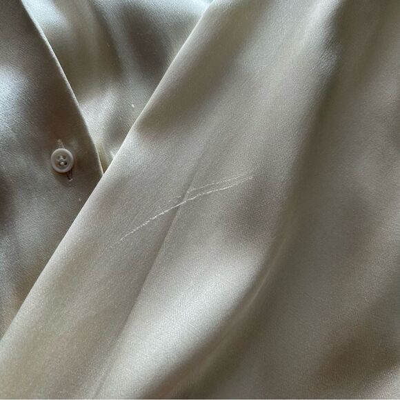 RAEY Cream Satin Button-Up Shirt - Picture 8 of 16